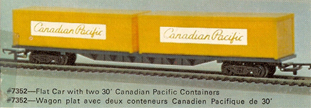 60ft Flat Car With Two 30ft Canadian Pacific Containers (Canada)