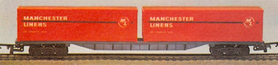 60ft Flat Car With Two 30ft Manchester Liners Containers (Canada)