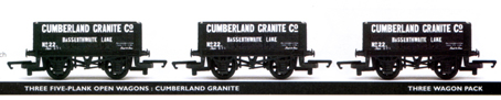 Cumberland Granite 5 Plank Open Wagon - Three Wagon Pack