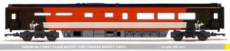 Virgin Mk.3 First Class Buffet Car (Trailer Buffet First)