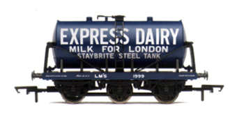 L.M.S. Express Dairies 6 Wheel Milk Tank Wagon