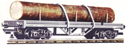 Bogie Bolster Wagon With Log Load