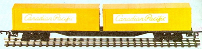 60ft Flat Car With Two 30ft Canadian Pacific Containers (Canada)