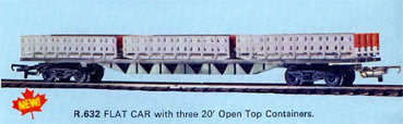 Freightliner Wagon - 3 20ft Open Containers