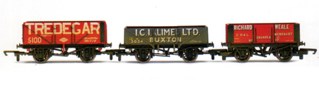Tredegar, I.C.I. Lime and Richard Weale Open Wagons - Three Wagon Pack (Weathered)