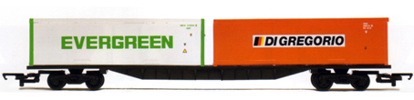 Container Wagon (2 x 30ft) - Evergreen and DiGregorio