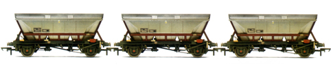EWS 32.5T MGR Coal Hoppers With Canopies (HBA) - Three Wagon Pack (Weathered)