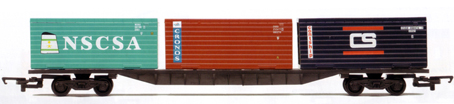 Container Wagon (3 x 20ft) - NSCSA, Cronos and Contship