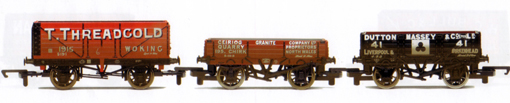Threadgold, Ceiriog Granite and Dutton Massey Open Wagons - Three Wagon Pack (Weathered)