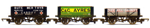 Bute Merthyr, C&G Ayres and Clee Hill Granite Private Owner Wagons - Three Wagon Pack (Weathered)