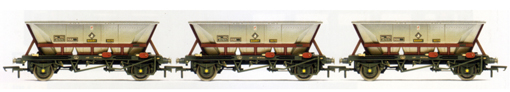 B.R. 32.5T MGR Coal Hoppers (HAA) - Three Wagon Pack (Weathered)